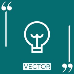 lightbulb vector icon Linear icon. Editable stroke line