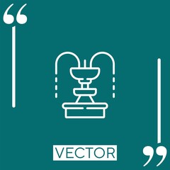 fountain vector icon Linear icon. Editable stroke line