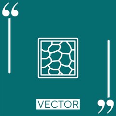 paving vector icon Linear icon. Editable stroke line