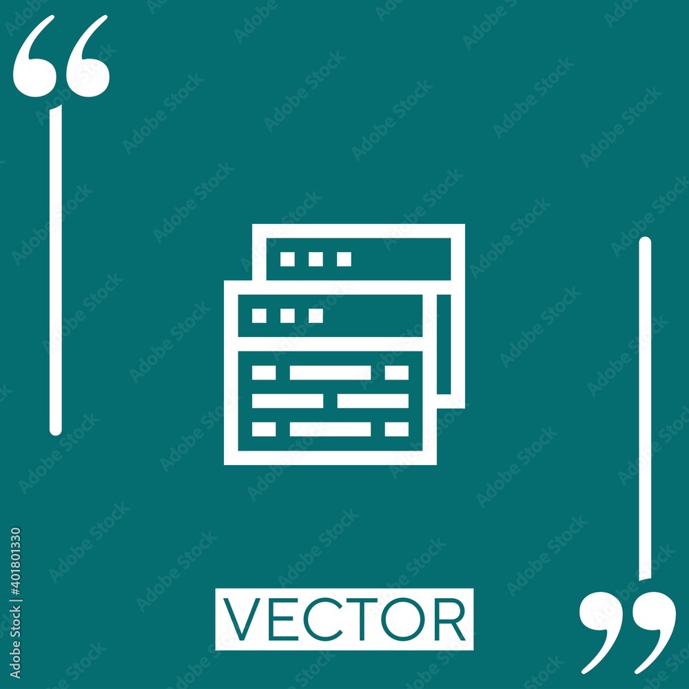Poster code vector icon linear icon. editable stroke line