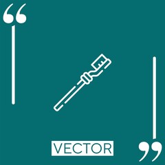 Tooth Brush vector icon Linear icon. Editable stroke line