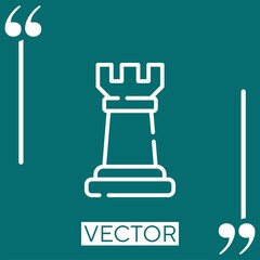 chess vector icon Linear icon. Editable stroke line