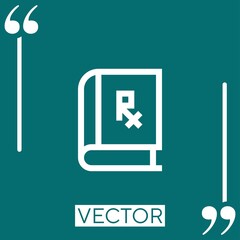 book vector icon Linear icon. Editable stroke line