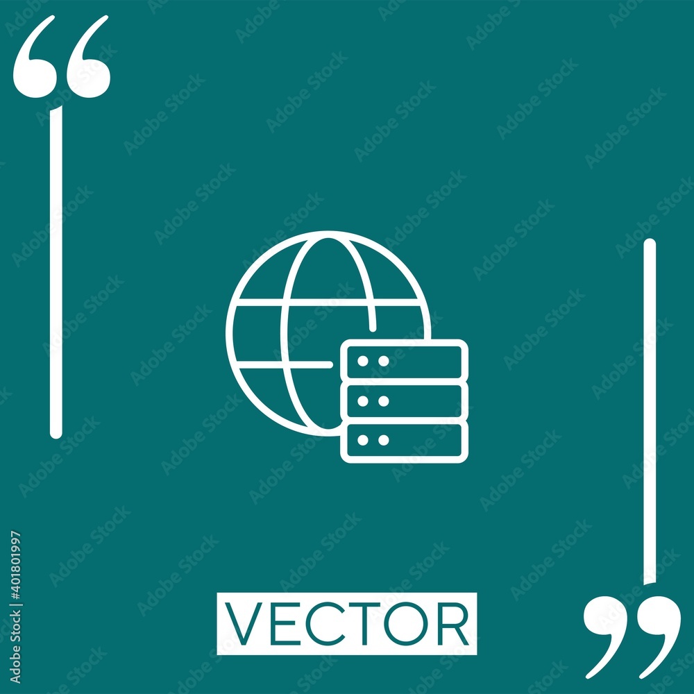 Poster web vector icon linear icon. editable stroke line