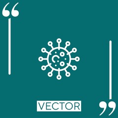 virus vector icon Linear icon. Editable stroke line