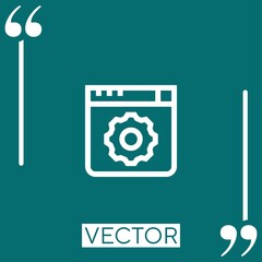 web settings vector icon Linear icon. Editable stroke line