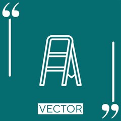 ladder   vector icon Linear icon. Editable stroke line