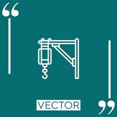 crane   vector icon Linear icon. Editable stroke line
