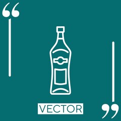 martini bottle vector icon Linear icon. Editable stroke line