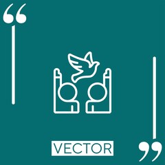 ornithology vector icon Linear icon. Editable stroke line
