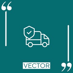 transportation vector icon Linear icon. Editable stroke line