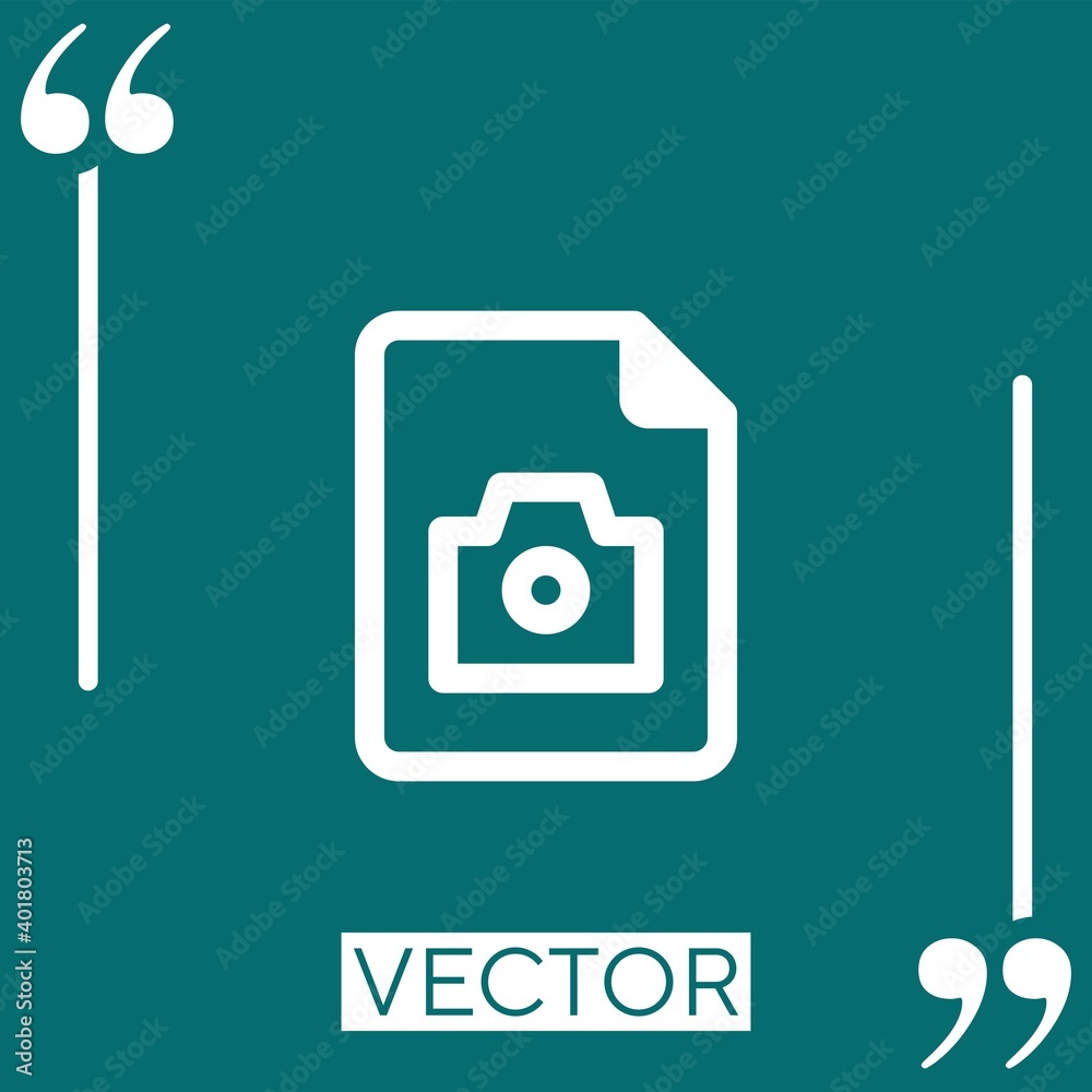 Poster files vector icon linear icon. editable stroke line