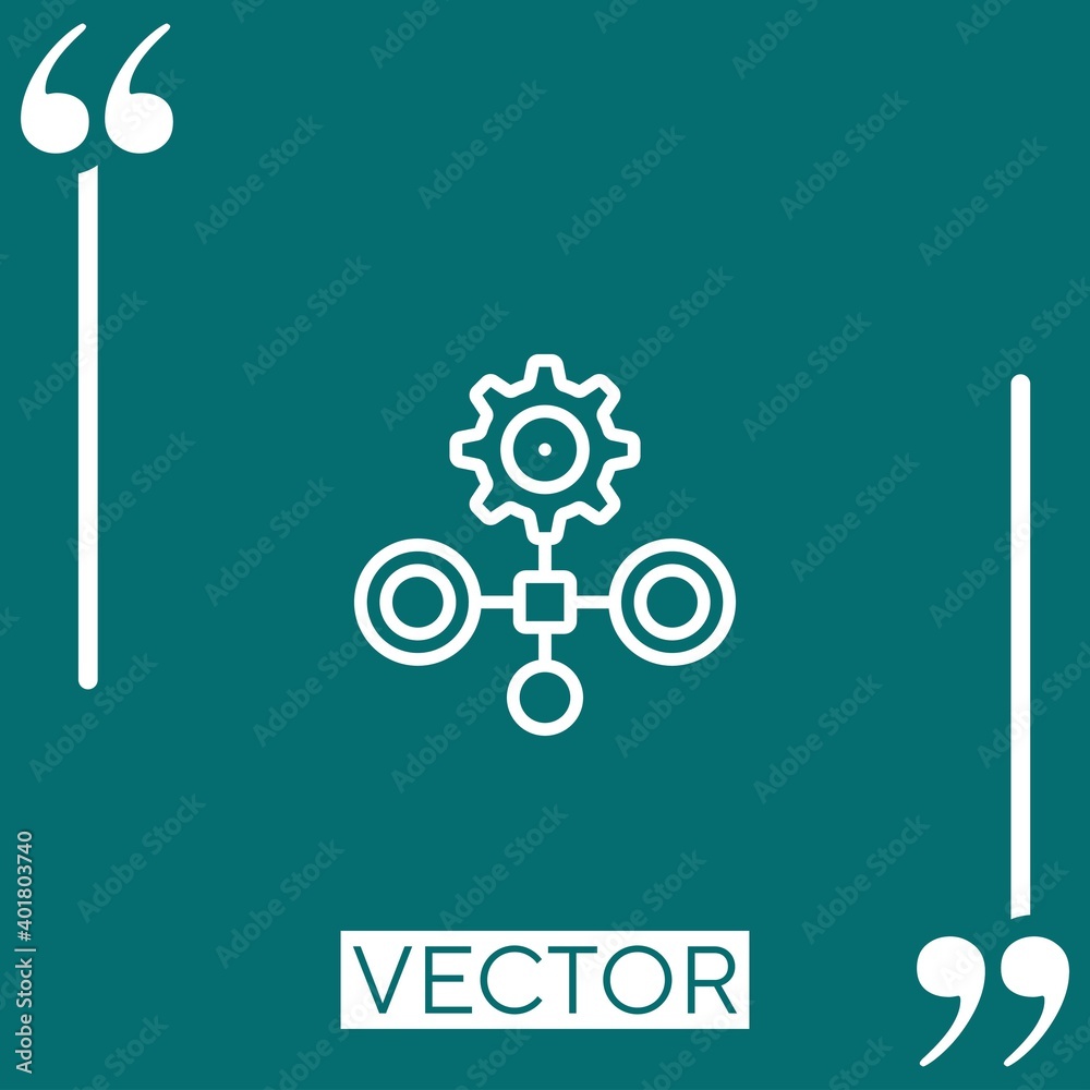 Poster workflow vector icon linear icon. editable stroke line
