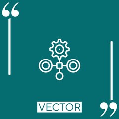 workflow   vector icon Linear icon. Editable stroke line