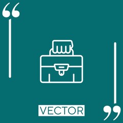 briefcase vector icon Linear icon. Editable stroke line