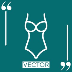 swimsuit   vector icon Linear icon. Editable stroke line