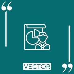 presentation   vector icon Linear icon. Editable stroke line