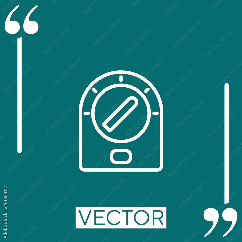 Poster timer vector icon linear icon. editable stroke line
