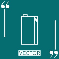 juice brik vector icon Linear icon. Editable stroke line