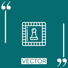 board games vector icon Linear icon. Editable stroke line