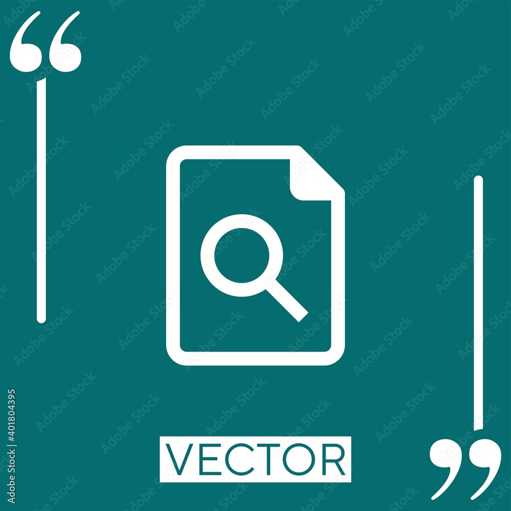 Poster files vector icon linear icon. editable stroke line