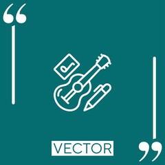 songwriter vector icon Linear icon. Editable stroke line