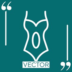 swimsuit   vector icon Linear icon. Editable stroke line