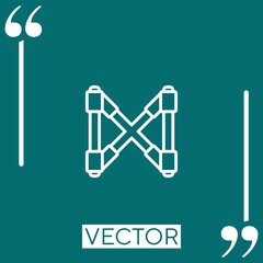 brace vector icon Linear icon. Editable stroke line