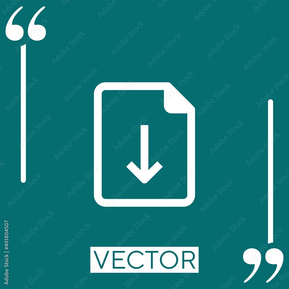 Poster files vector icon linear icon. editable stroke line