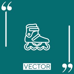 roller skate vector icon Linear icon. Editable stroke line