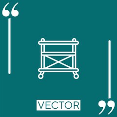 scaffolding vector icon Linear icon. Editable stroke line