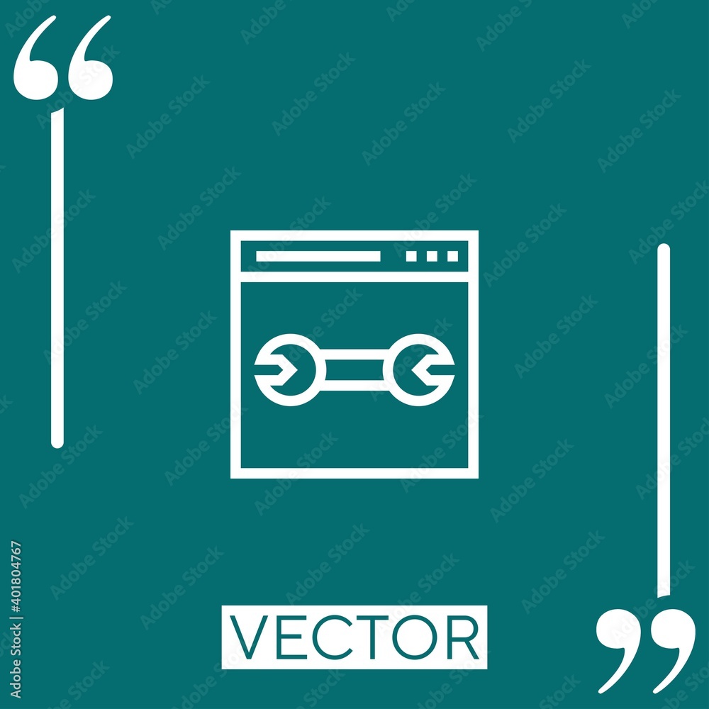 Poster browser vector icon linear icon. editable stroke line