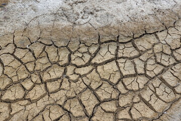 Dry soil and cracked earth 