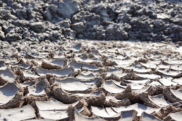 Dry soil and cracked earth 