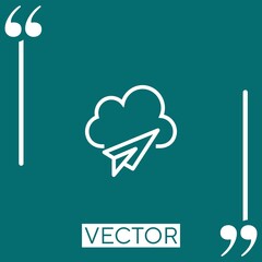cloud computing    vector icon Linear icon. Editable stroke line
