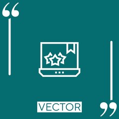 laptop   vector icon Linear icon. Editable stroke line