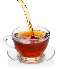 tea pouring into cup