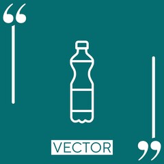 bottle of fanta vector icon Linear icon. Editable stroke line