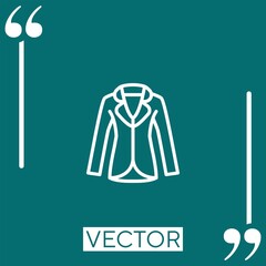 coat    vector icon Linear icon. Editable stroke line