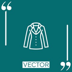 coat    vector icon Linear icon. Editable stroke line