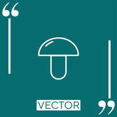mushroom vector icon Linear icon. Editable stroke line