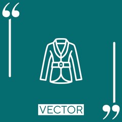 coat   vector icon Linear icon. Editable stroke line