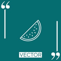 watermelon vector icon Linear icon. Editable stroke line