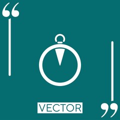 time vector icon Linear icon. Editable stroke line