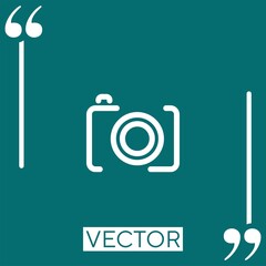 camera vector icon Linear icon. Editable stroke line