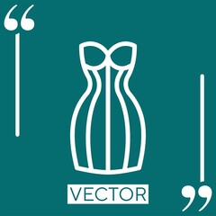 dress    vector icon Linear icon. Editable stroke line