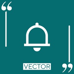 bell vector icon Linear icon. Editable stroke line