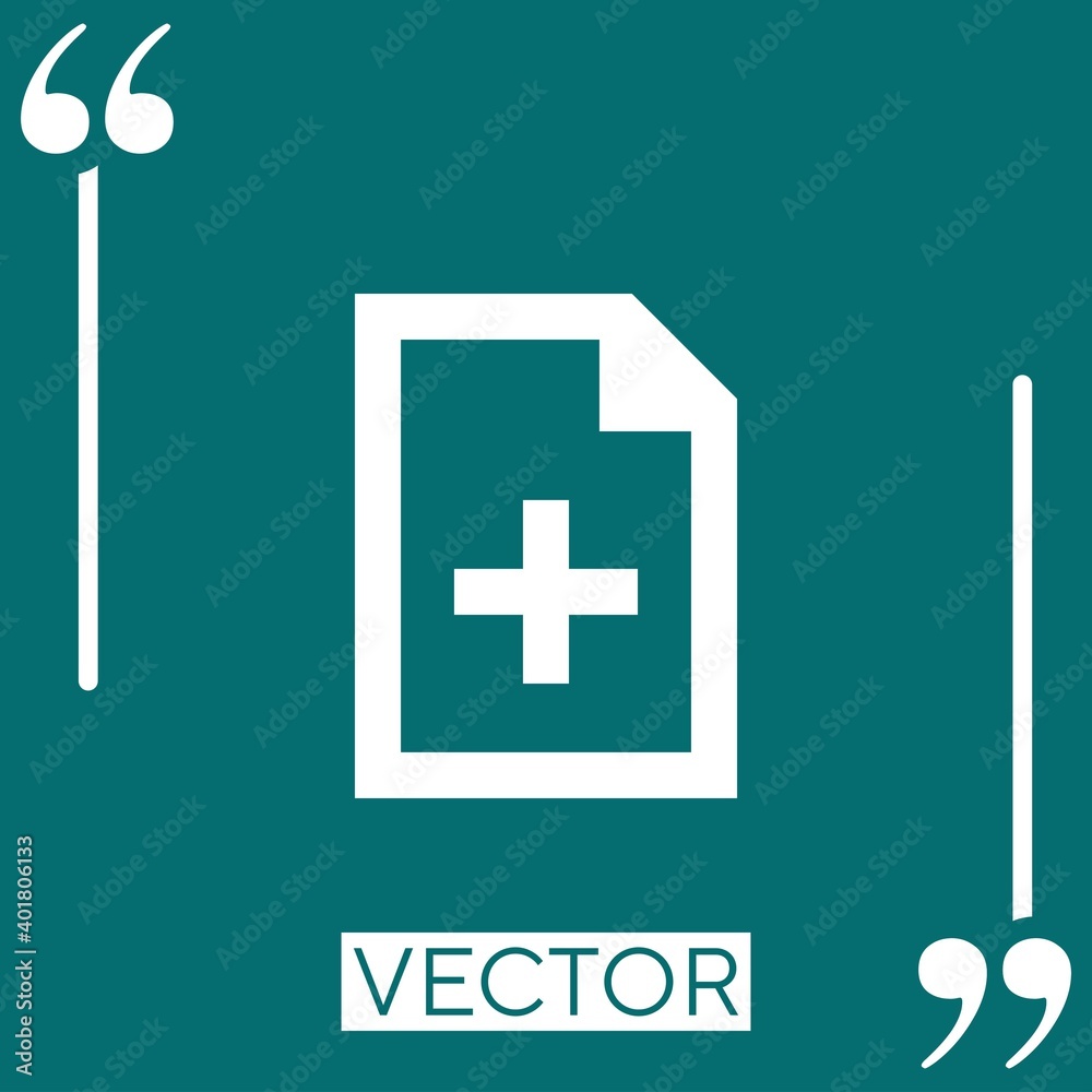 Poster document vector icon linear icon. editable stroke line