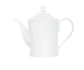 Ceramic tea pot. vector illustration