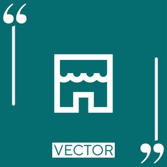 shop vector icon Linear icon. Editable stroke line
